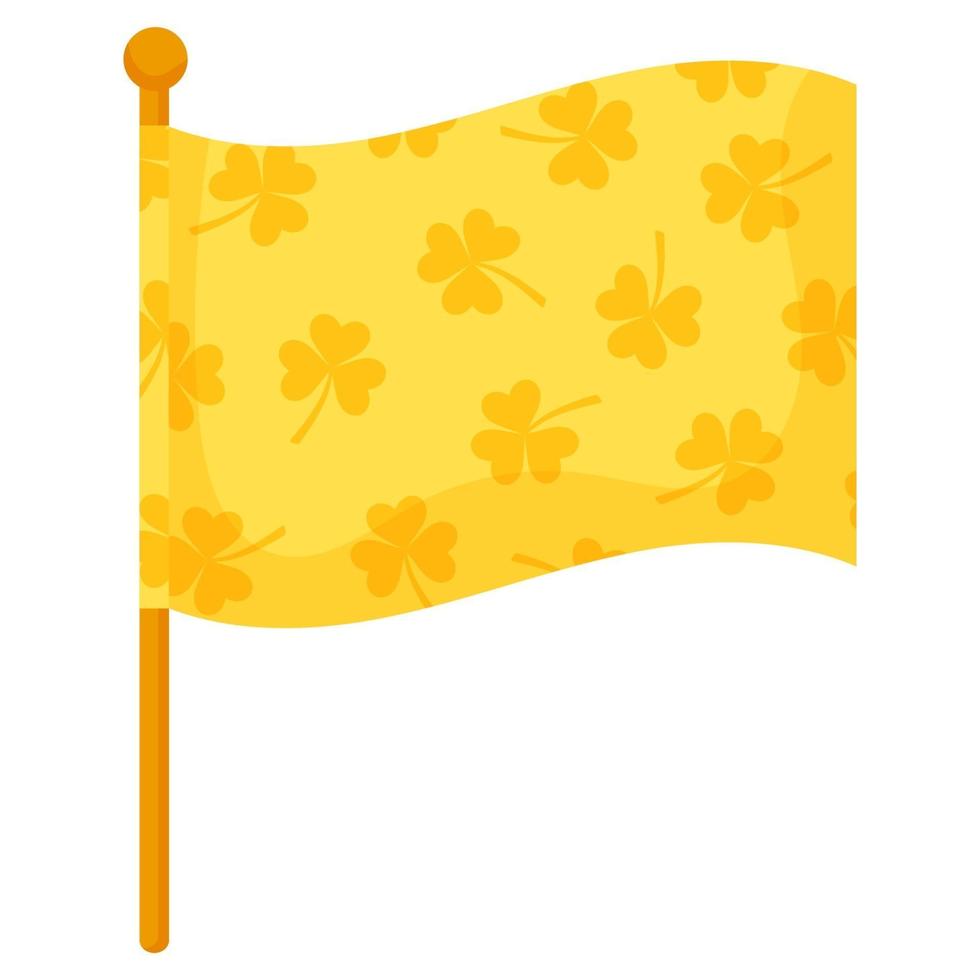 flagga dekorerad med element för St. Patrick's Day. vektor. tecknad stil vektor