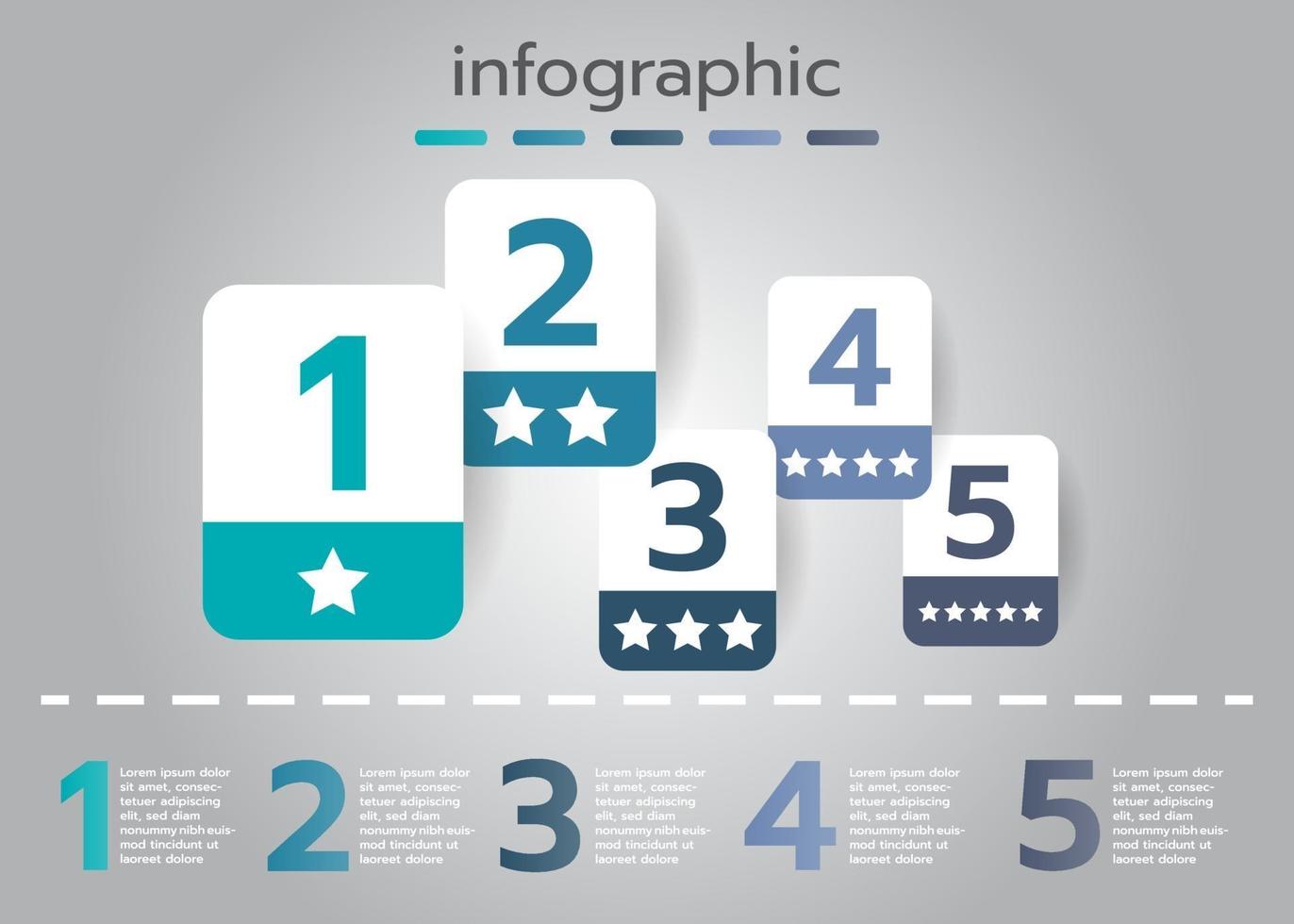 infografisk mall har steg eller alternativ vektor