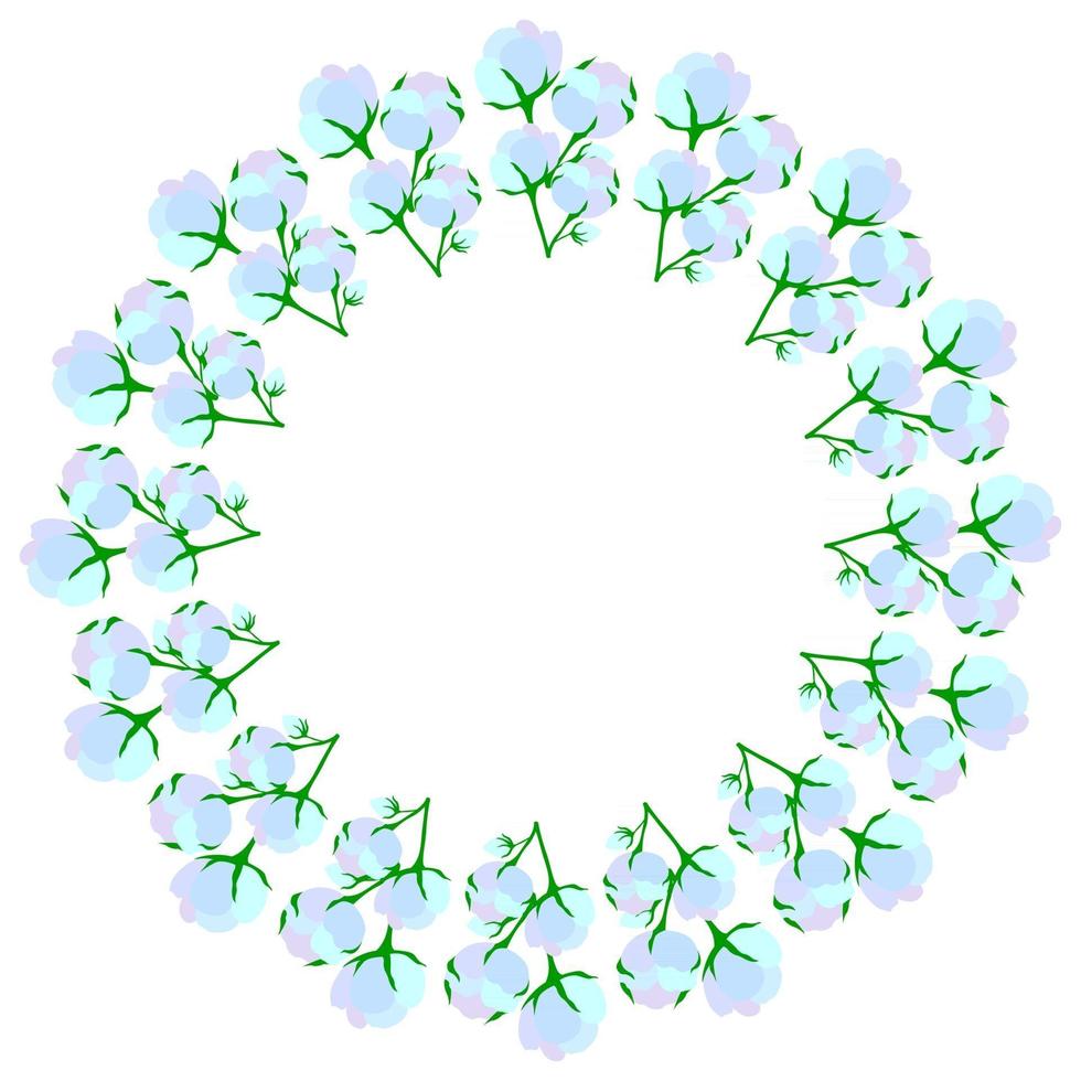 schöne Rahmenkomposition Baumwollblume vektor