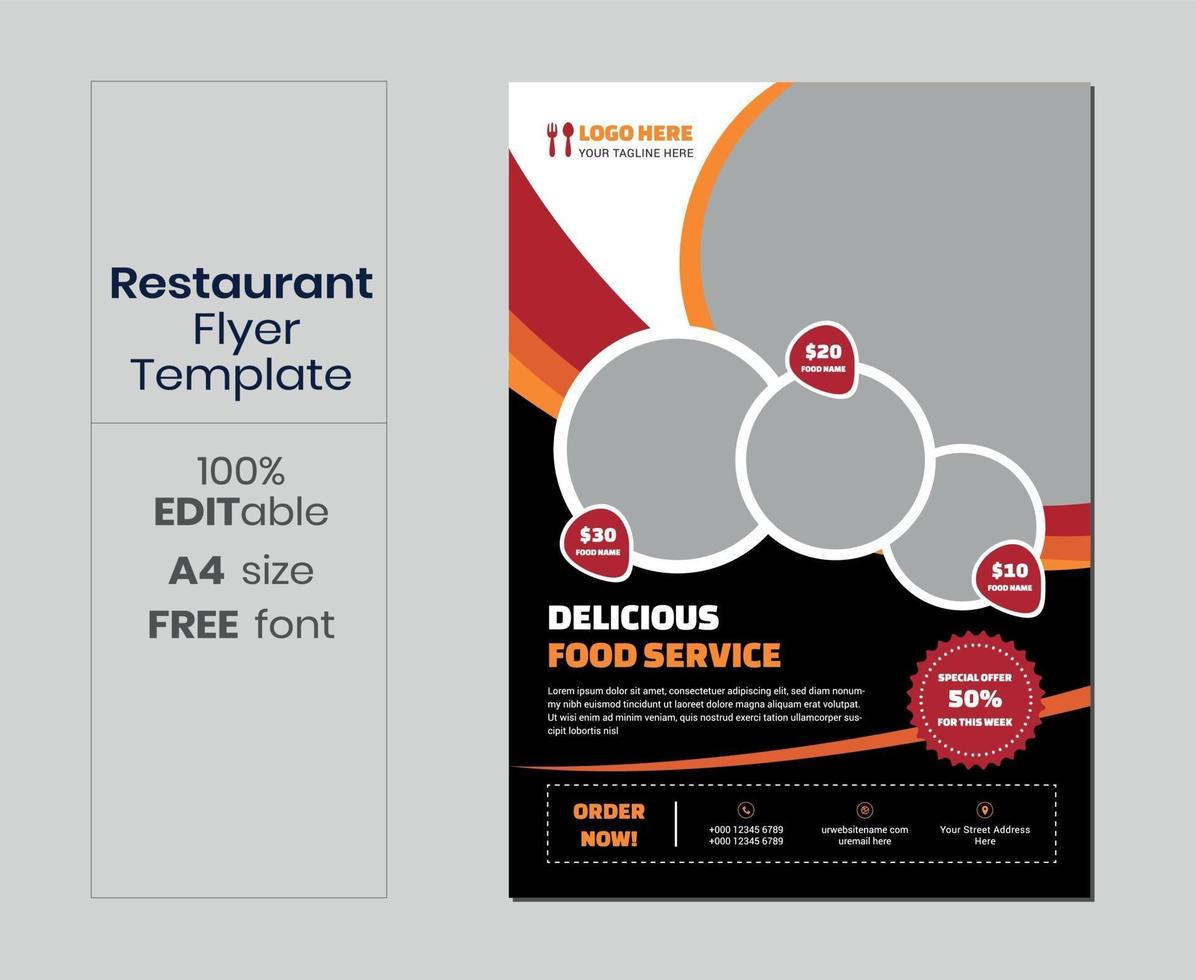 Satz von Restaurant-Menü- und Flyer-Design-Vorlagen. vektor