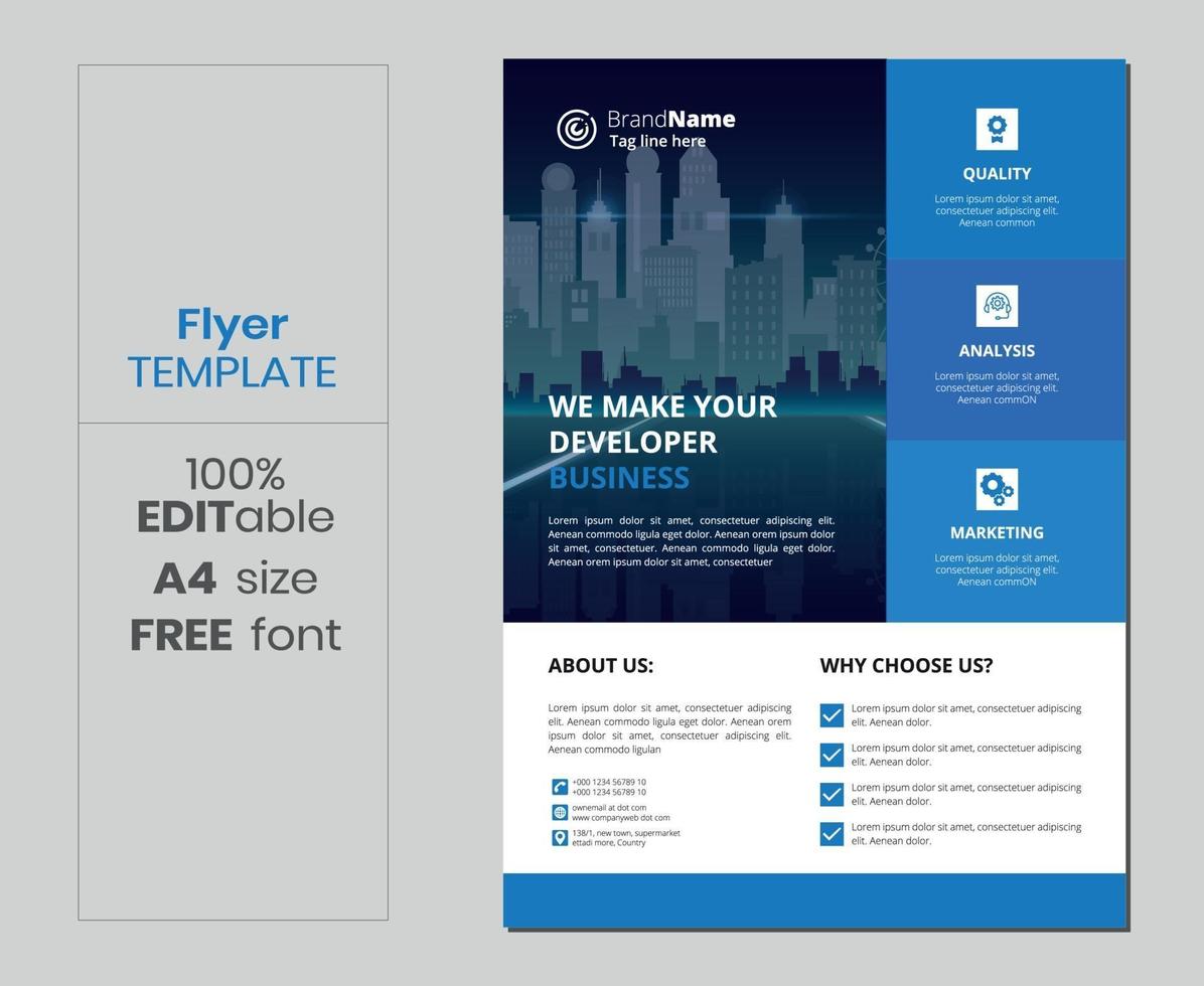 modernes Business-Flyer-Vektor-Template-Design. vektor