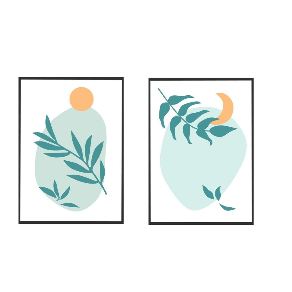 moderne minimalistische florale abstrakte ästhetische Illustration vektor