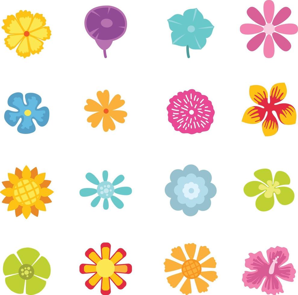 Blume Icon Set Vektor