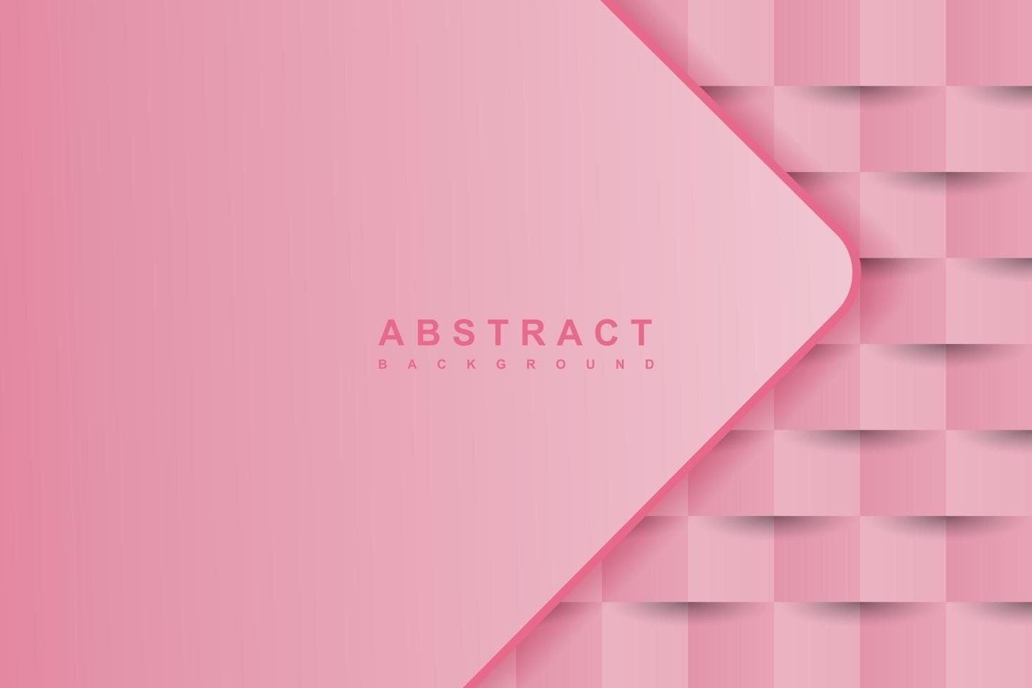 rosa abstrakt 3d -papper konststil med diagonal form överlappning lager vektor