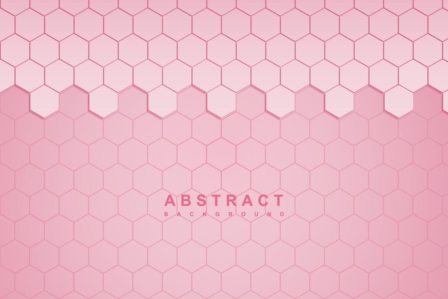 abstrakter rosa 3d sechseckiger Wabentechnologiehintergrund vektor