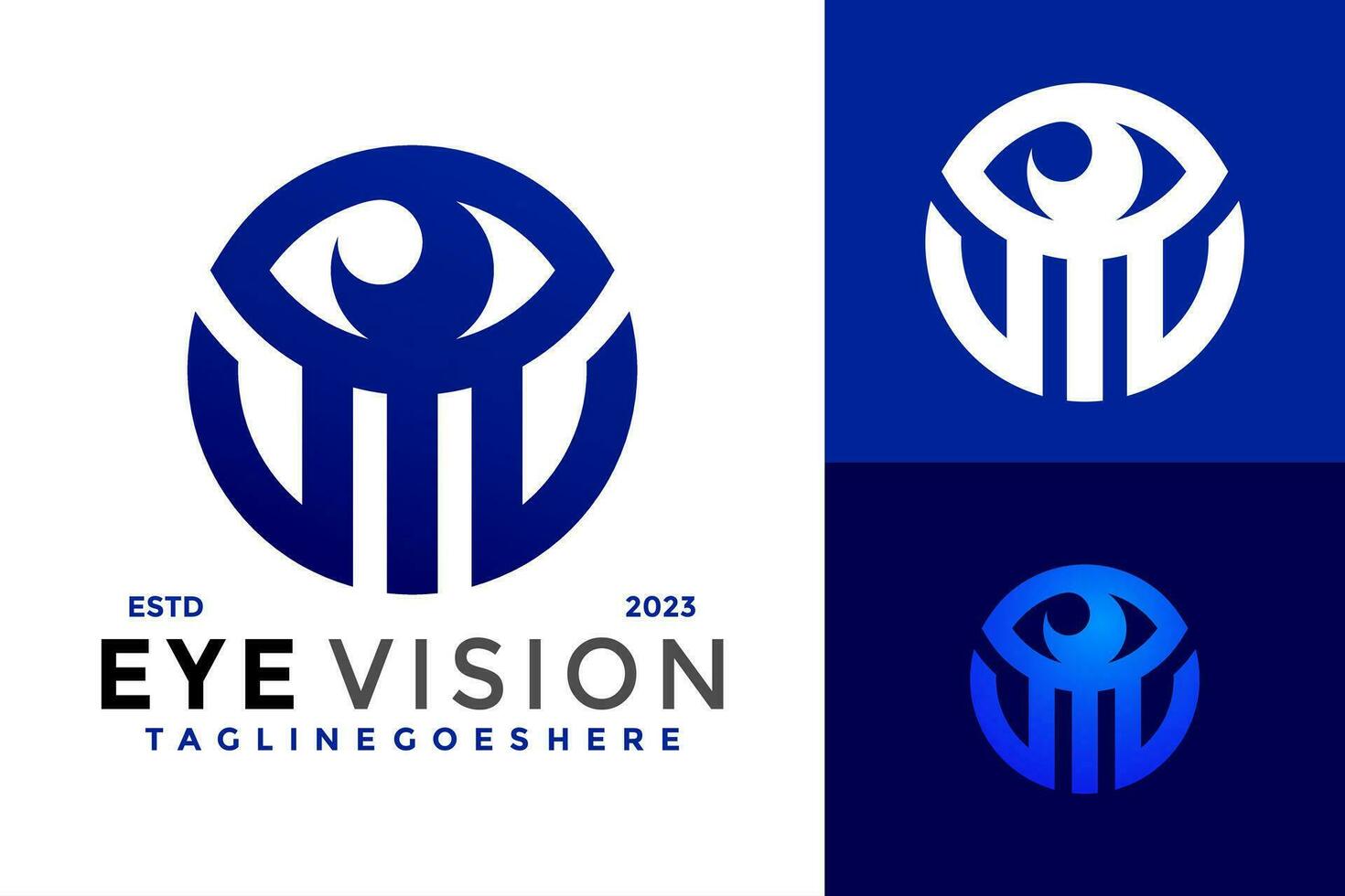 brev m öga syn företag företag logotyp design vektor symbol ikon illustration