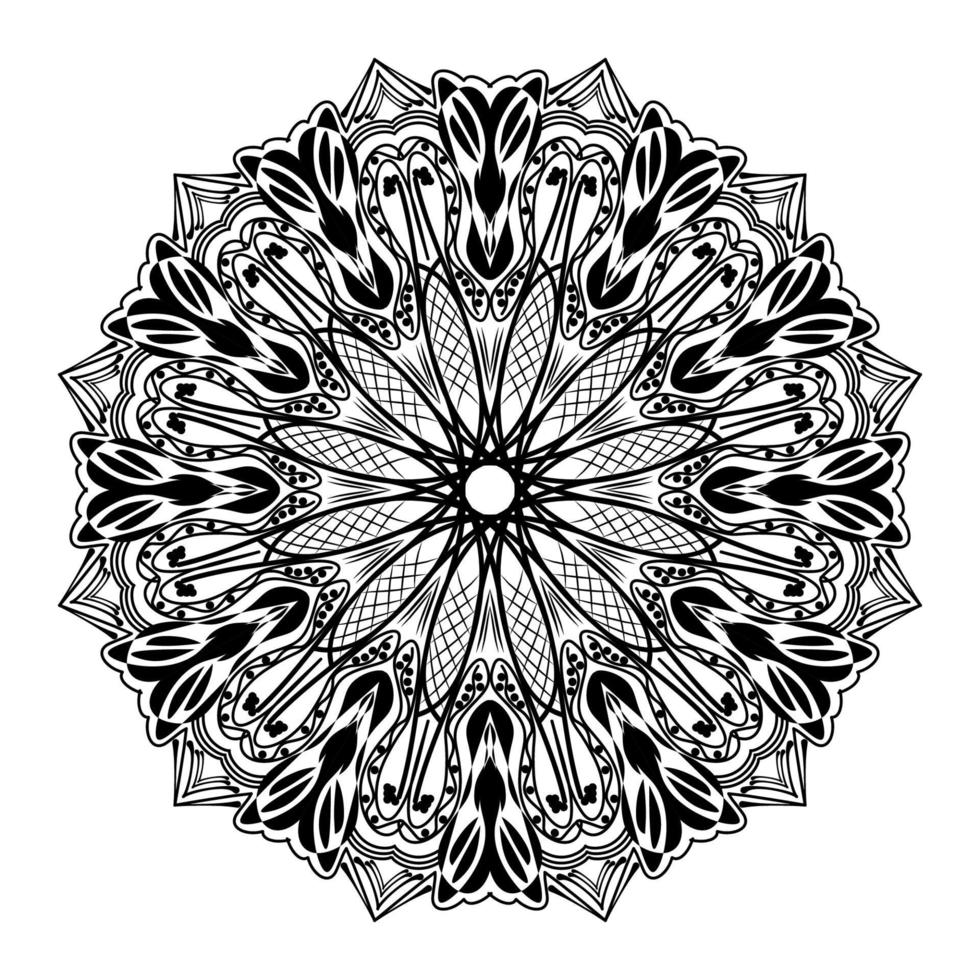 böhmische Kunstwerke des orientalischen Mandala-Design-Kunstwerks Blumenmuster vektor