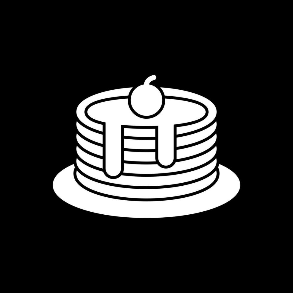 Pfannkuchen-Vektor-Icon-Design vektor