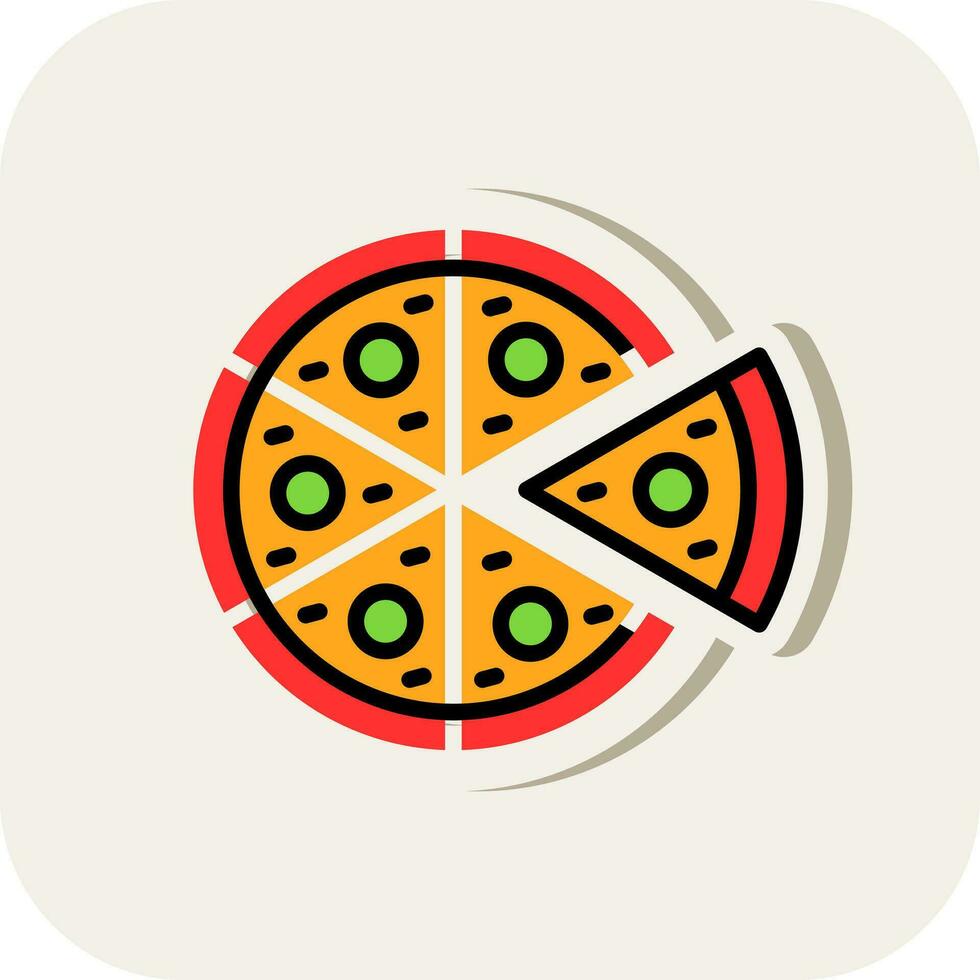 margherita pizza vektor ikon design