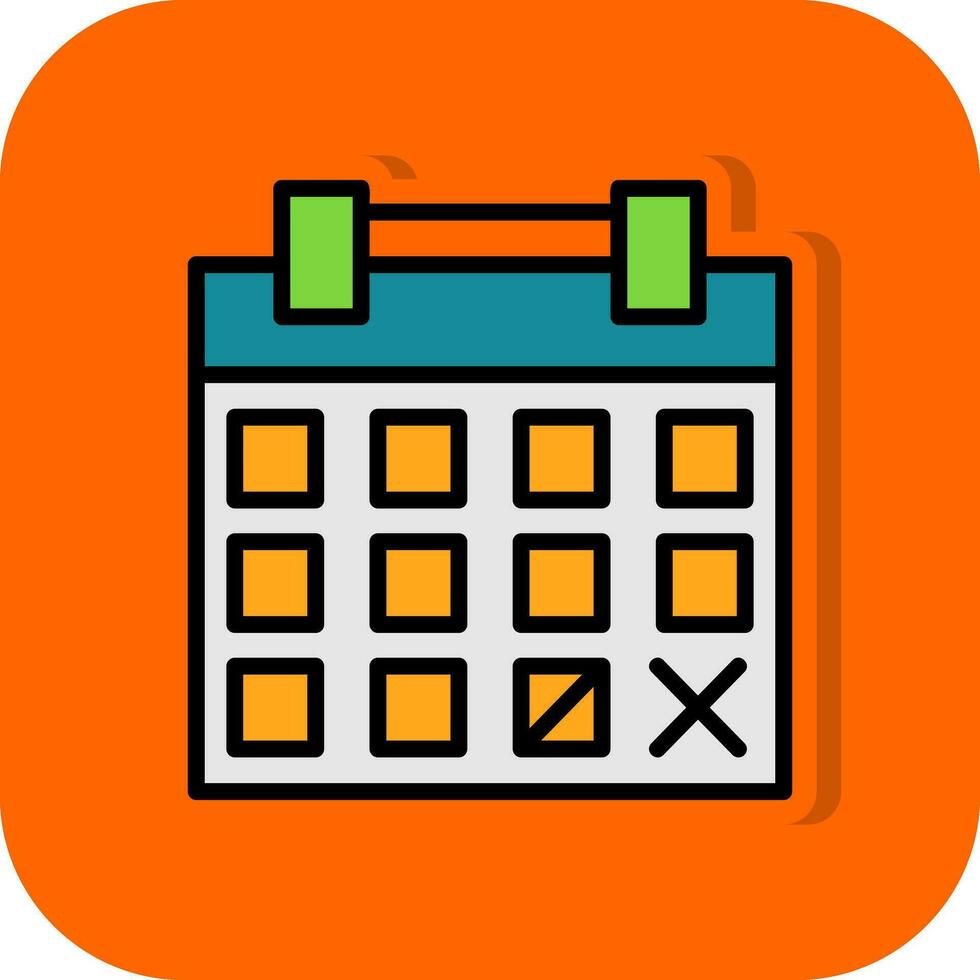 Kalender-Vektor-Icon-Design vektor