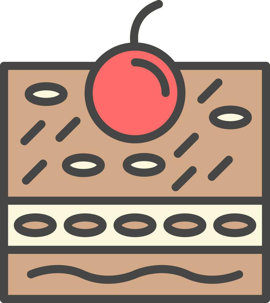 Tiramisu-Vektor-Icon-Design vektor