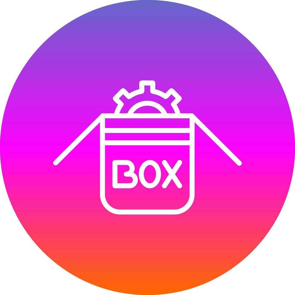 Box-Vektor-Icon-Design vektor