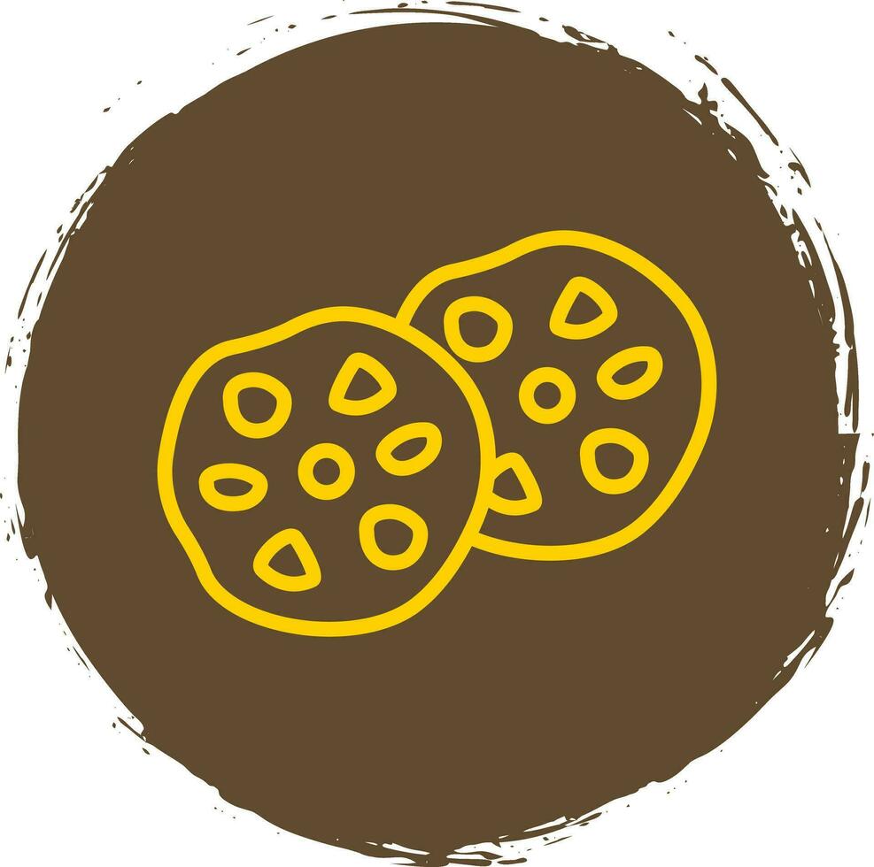 choklad chip småkakor vektor ikon design