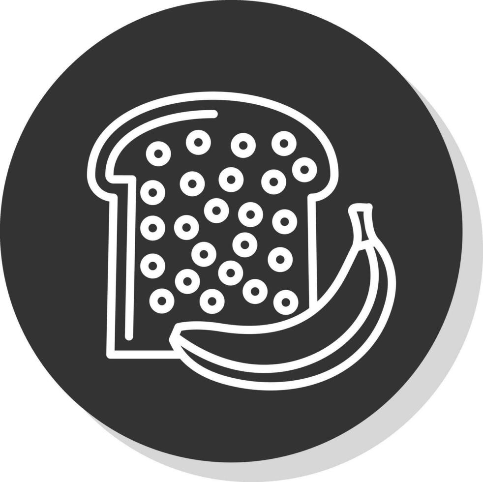banan bröd vektor ikon design