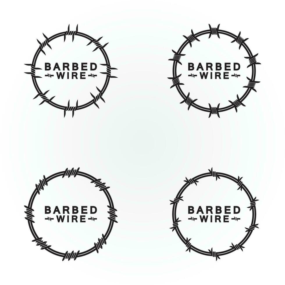 cirkel svart hullingförsedda tråd logotyp design vektor illustration