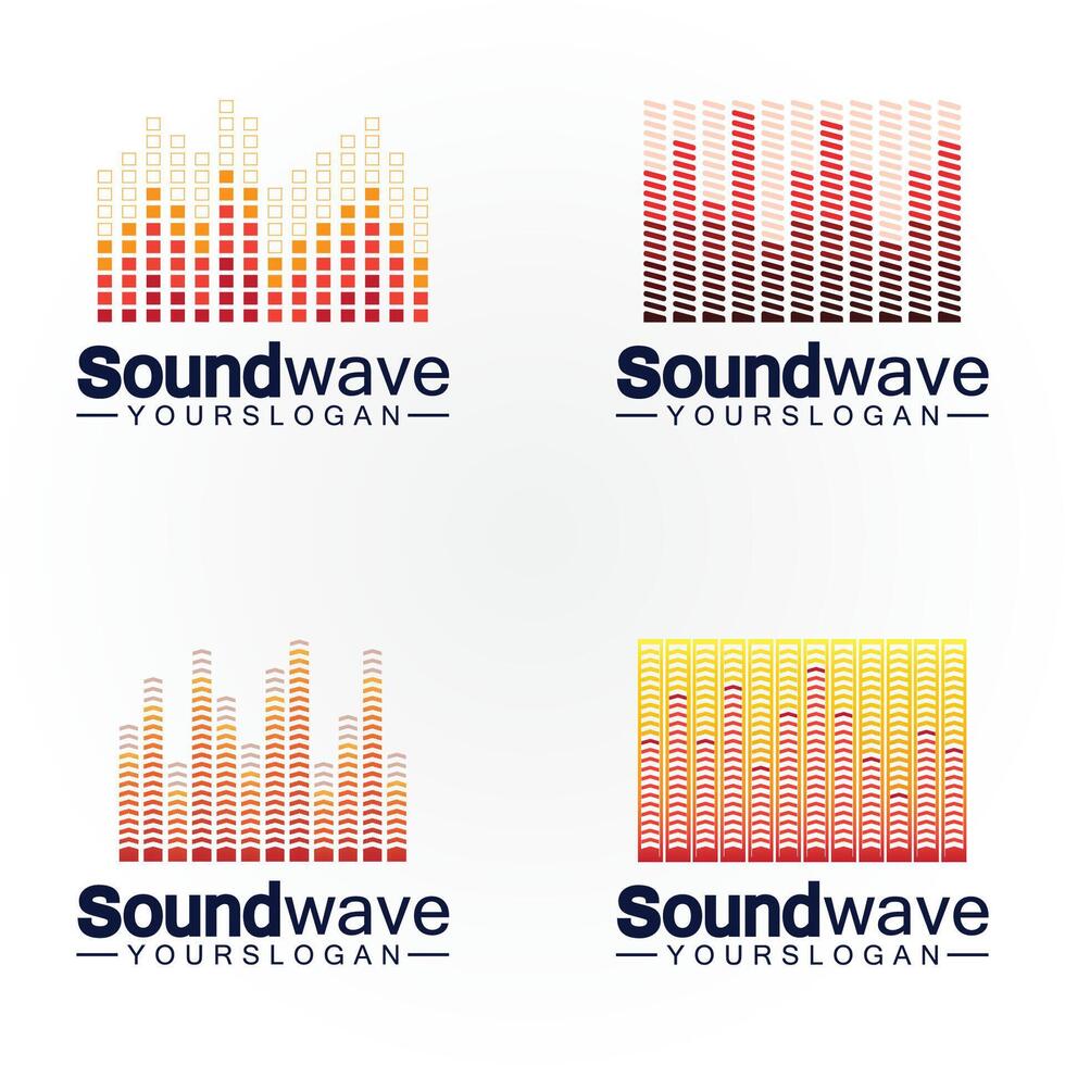 Schallwellenlogo und Symbolvektor vektor