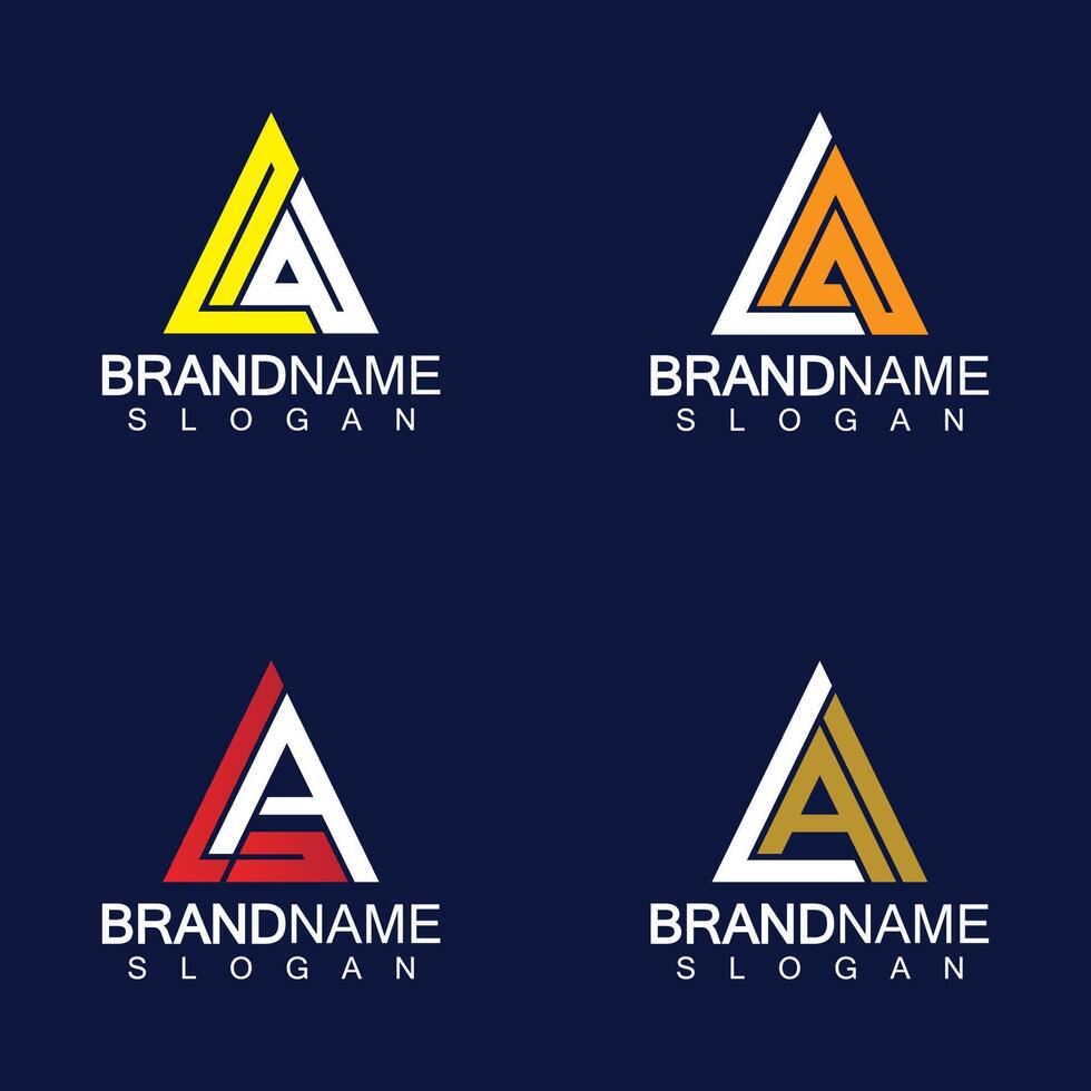 kreativ Brief la Dreieck gestalten Monogramm Logo vektor