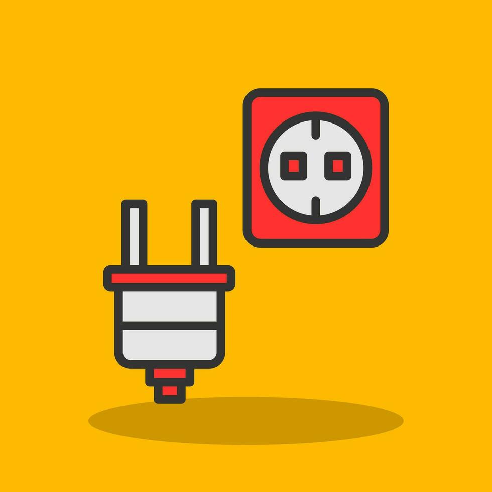 Plug-Vektor-Icon-Design vektor