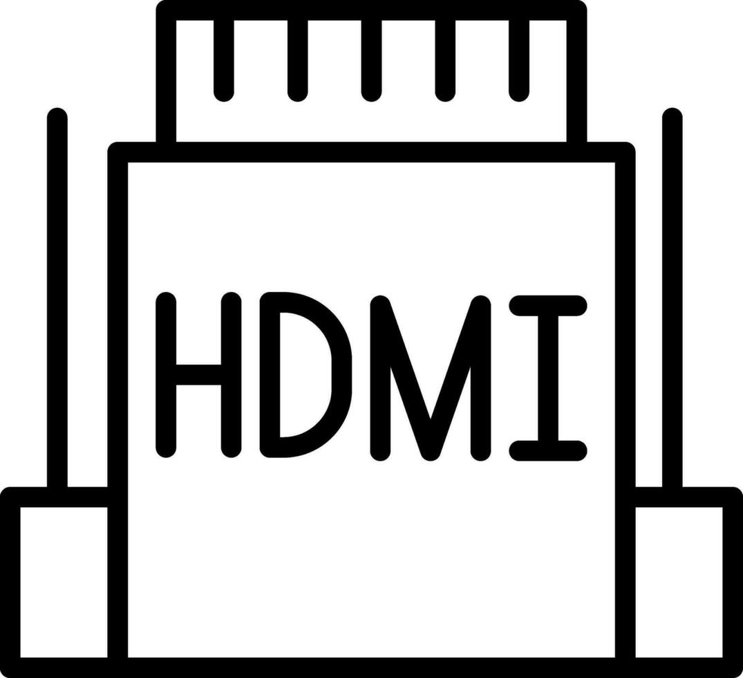 hdmi vektor ikon design