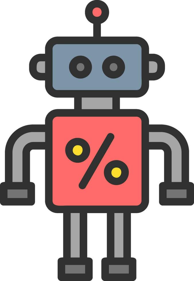 ermäßigt Roboter Vektor Symbol Design