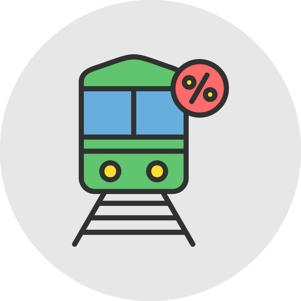 rabatterade tåg vektor ikon design