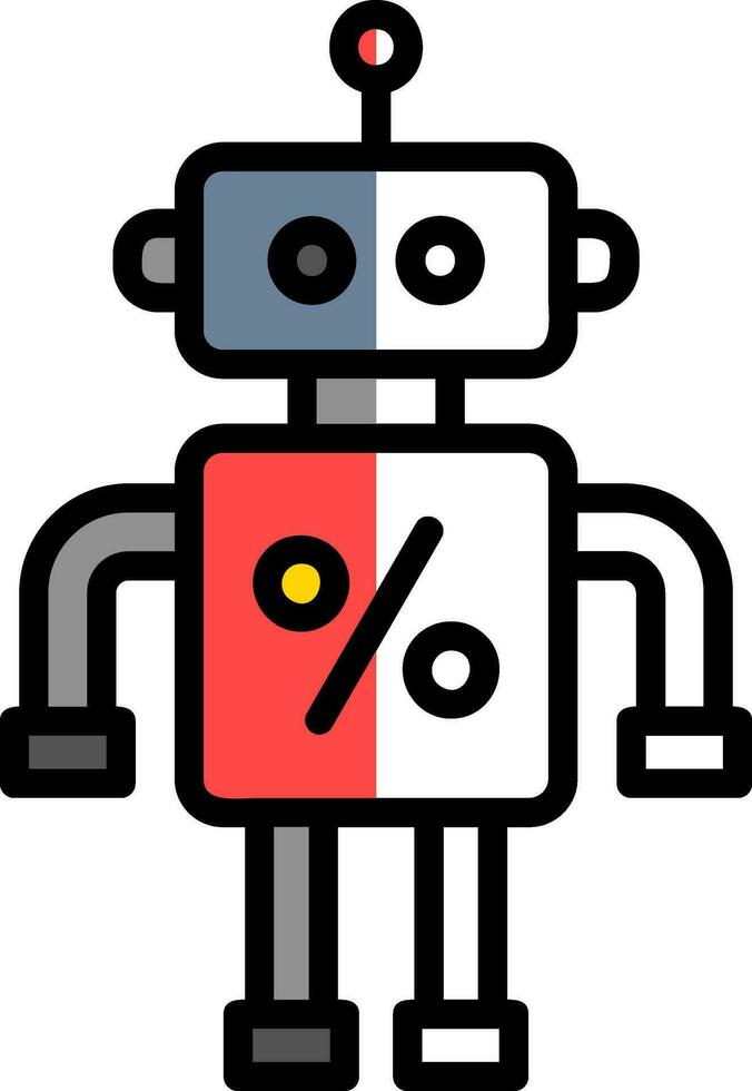 ermäßigt Roboter Vektor Symbol Design