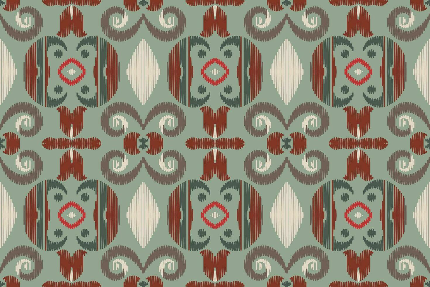 ikat blommig paisley broderi bakgrund. ikat grafik geometrisk etnisk orientalisk mönster traditionell.aztec stil abstrakt vektor illustration.design för textur, tyg, kläder, inslagning, sarong.