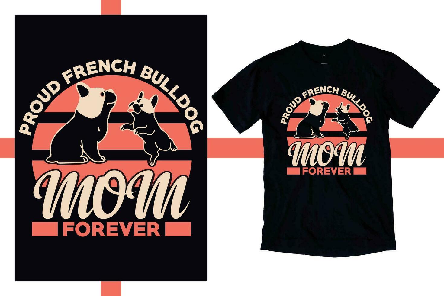 Hund Mama Bulldogge t Hemd Design zum Mann Frauen vektor