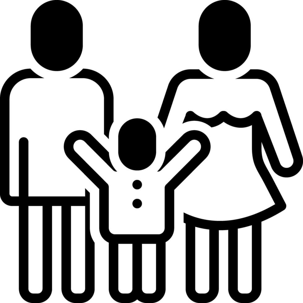 solide Symbol zum Familien vektor