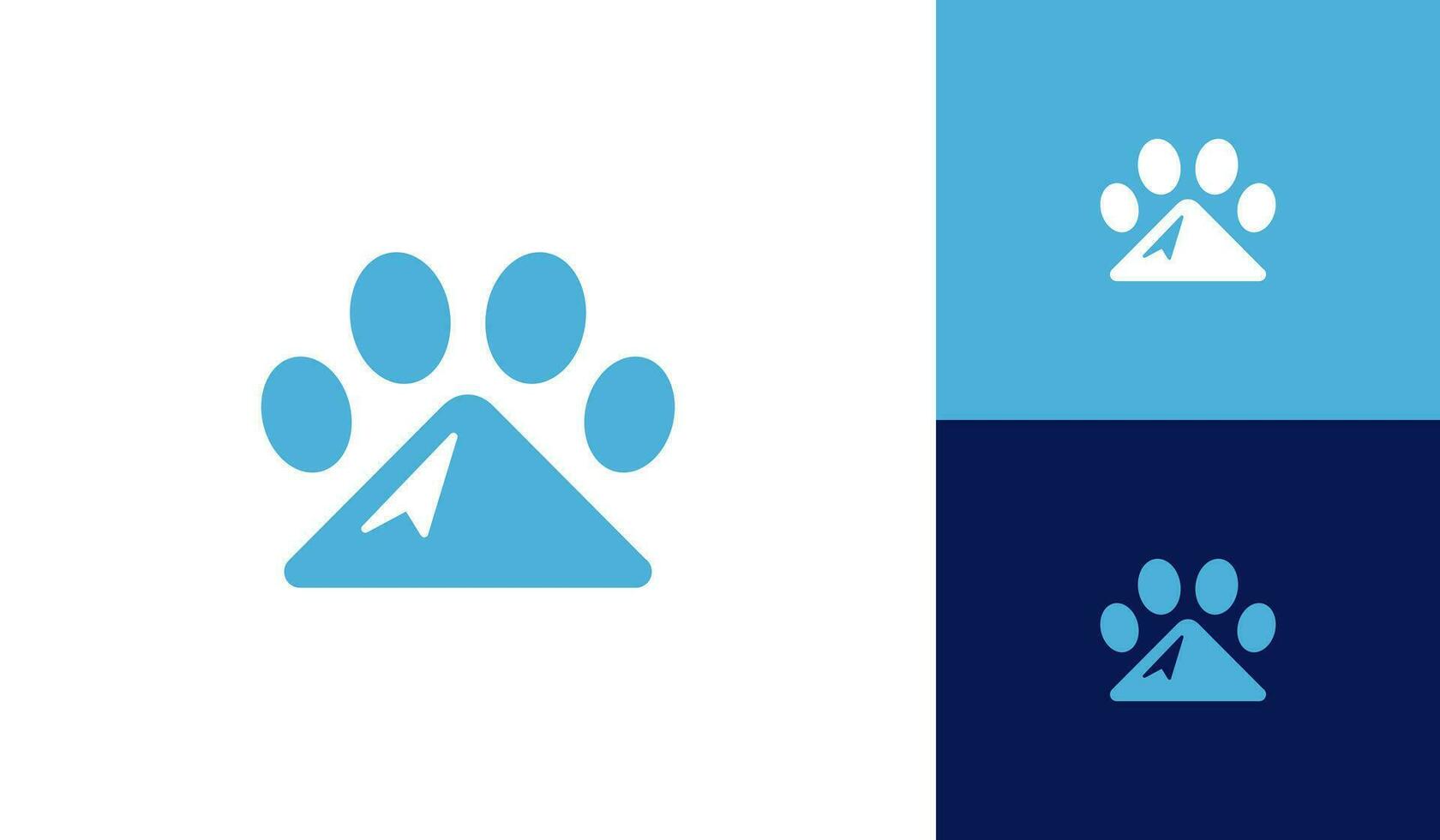hund Tass berg logotyp design vektor
