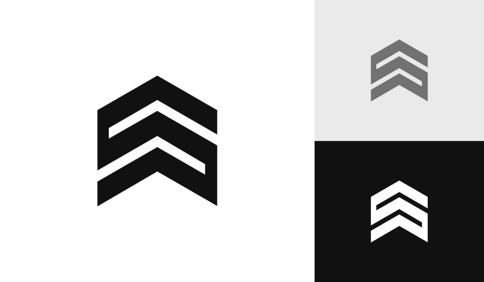 Brief s Gebäude Logo Design vektor