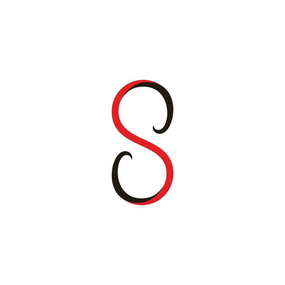 Brief s 3d Unendlichkeit Band Design bunt Logo Vektor