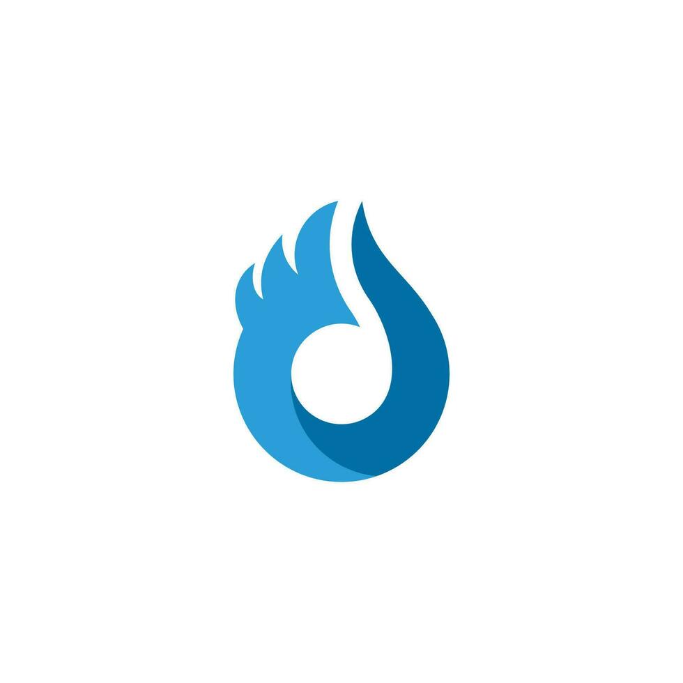 Brief d Blau Flamme Symbol Logo Vektor