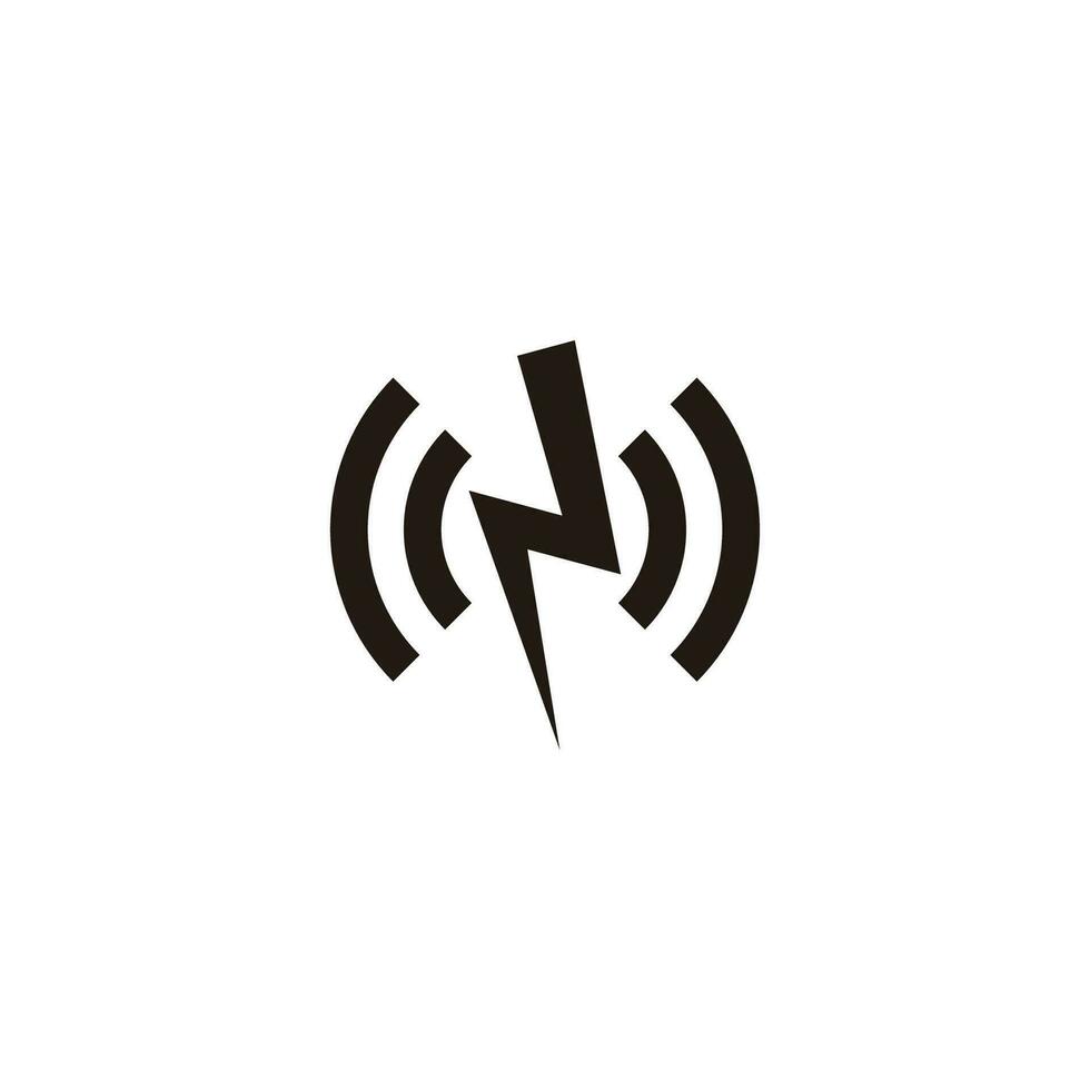 Brief n Blitz Signal Logo Vektor