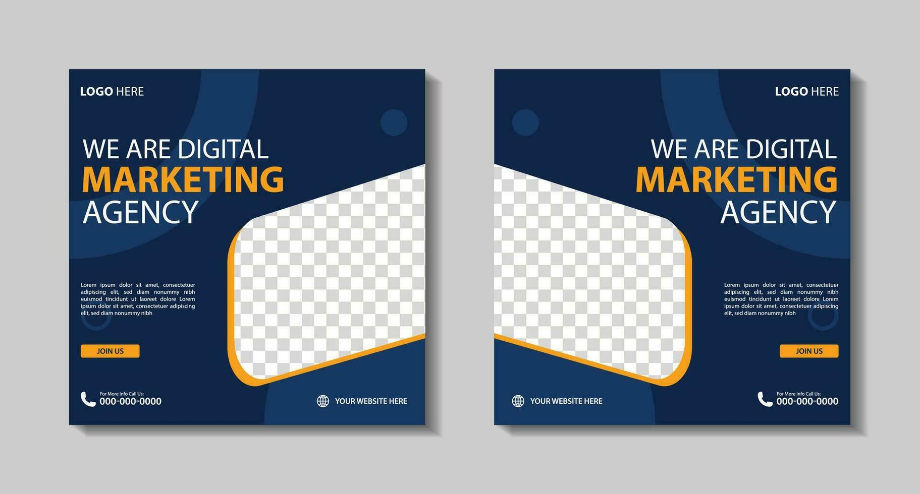Digital Geschäft Marketing Banner zum Sozial Medien Post Vorlage. Geschäft Post Design zum Werbung vektor