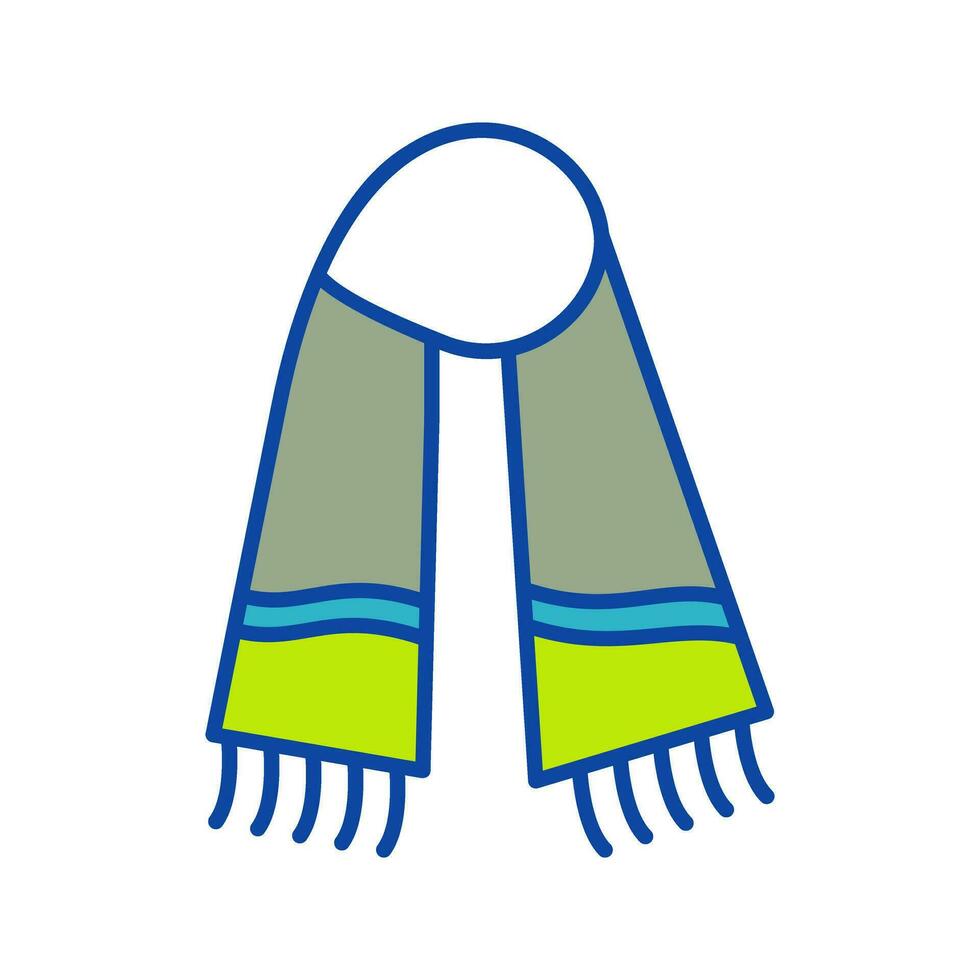 värma scarf vektor ikon