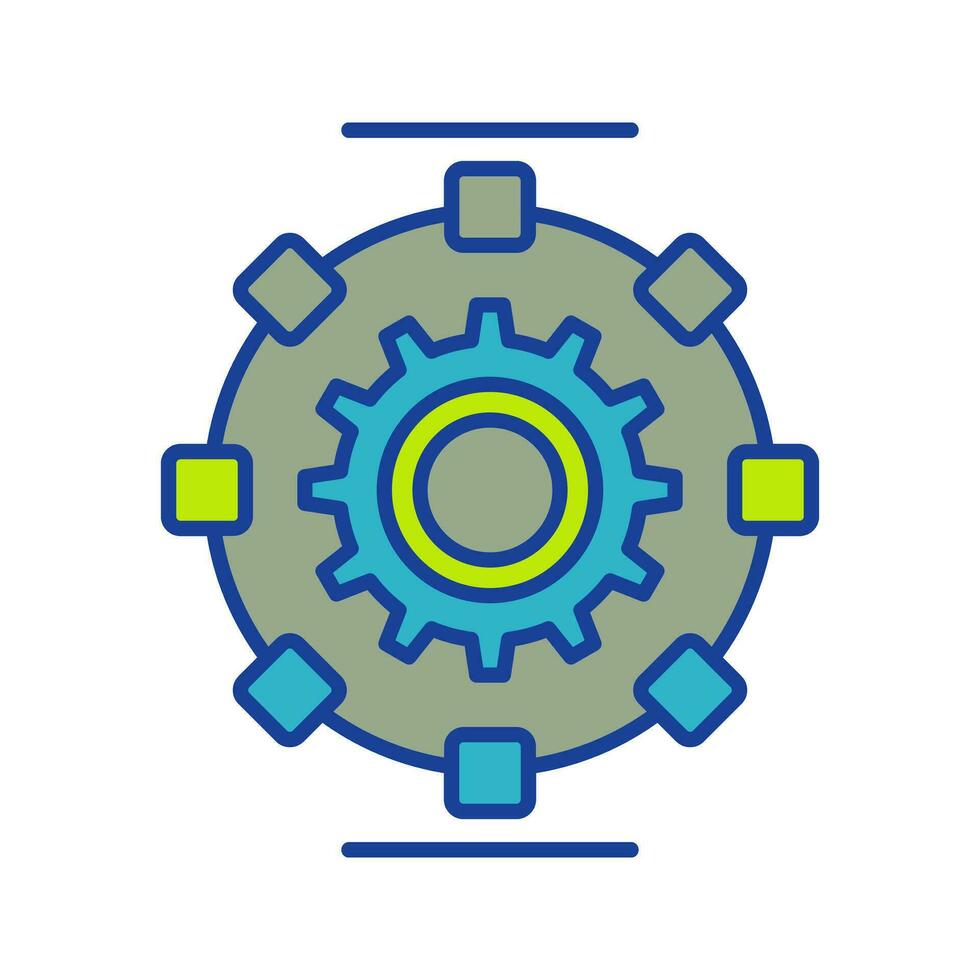 Vektorsymbol für automatisierte Prozesse vektor