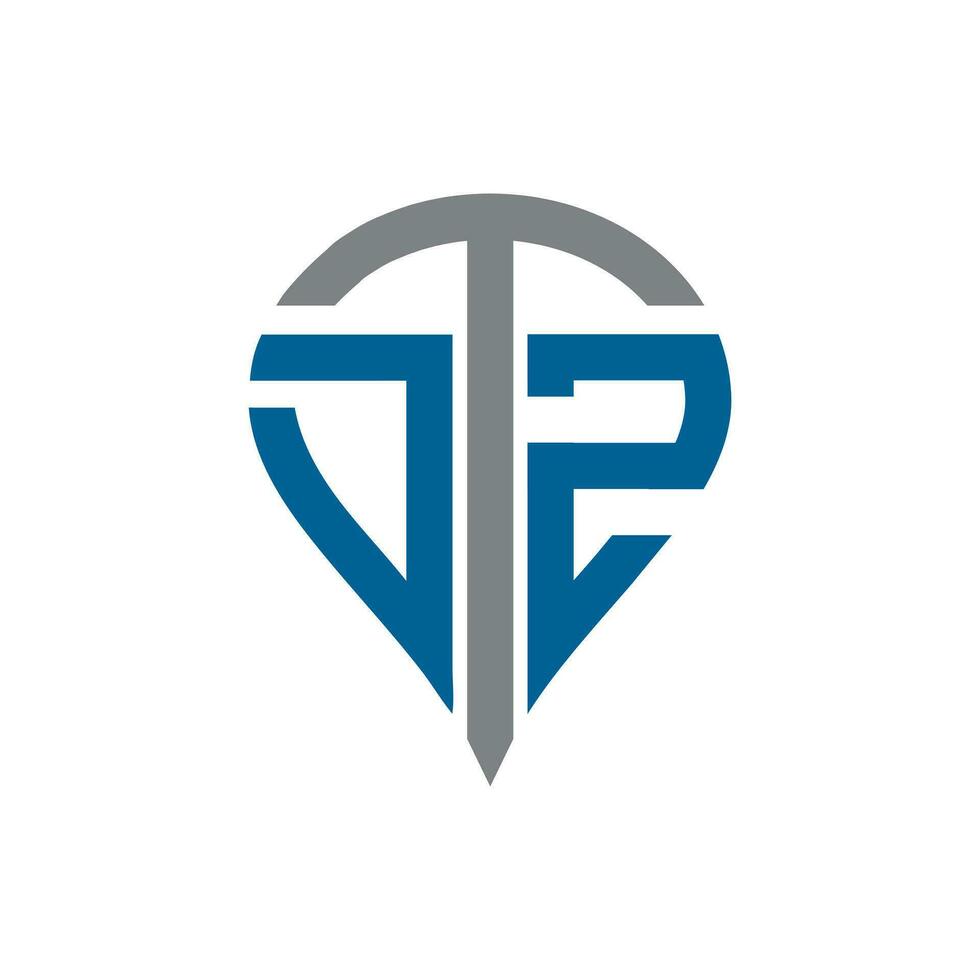 dtz Brief Logo. dtz kreativ Monogramm Initialen Brief Logo Konzept. dtz einzigartig modern eben abstrakt Vektor Brief Logo Design.