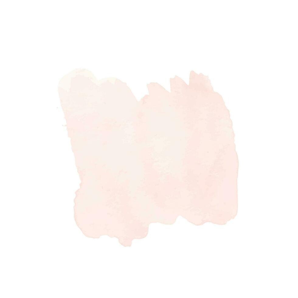 vektor abstrakt pastell rosa vattenfärg fläck på vit bakgrund