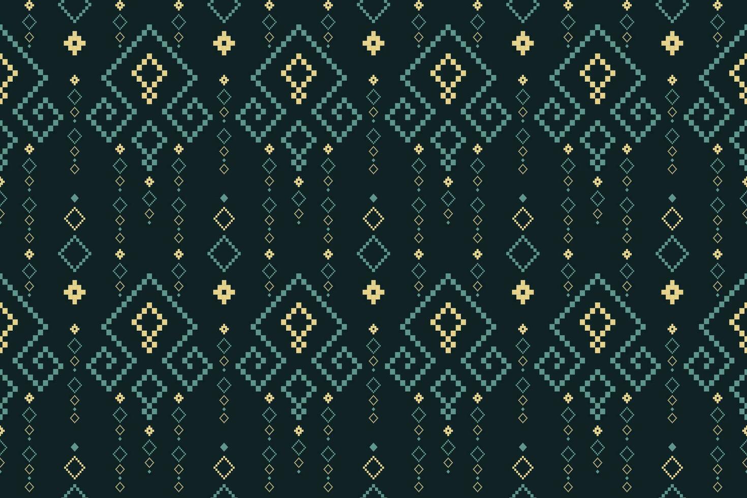 grön korsa sy färgrik geometrisk traditionell etnisk mönster ikat sömlös mönster gräns abstrakt design för tyg skriva ut trasa klänning matta gardiner och sarong aztec afrikansk indisk indonesiska vektor