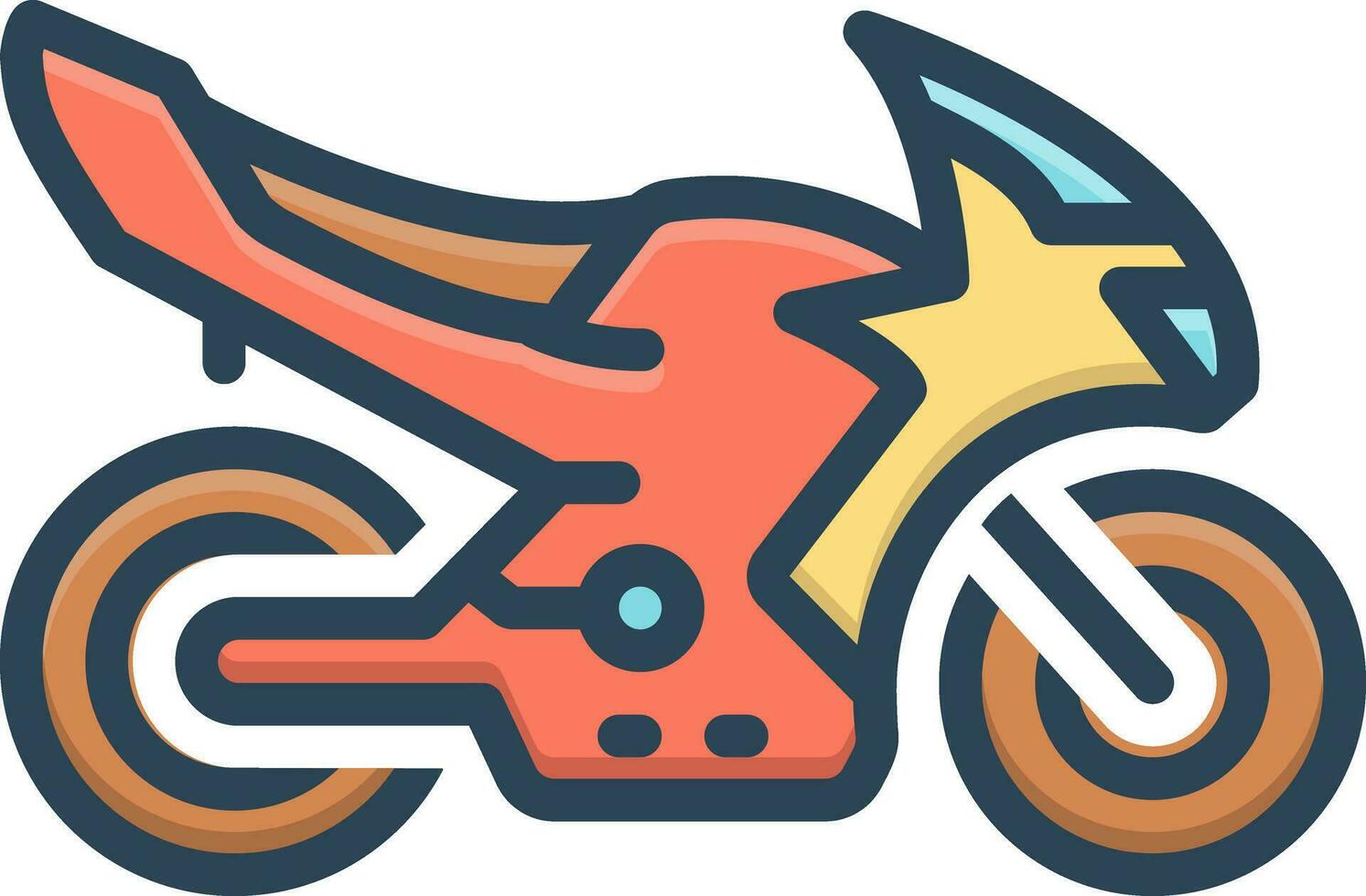 Farbe Symbol zum Motorrad vektor