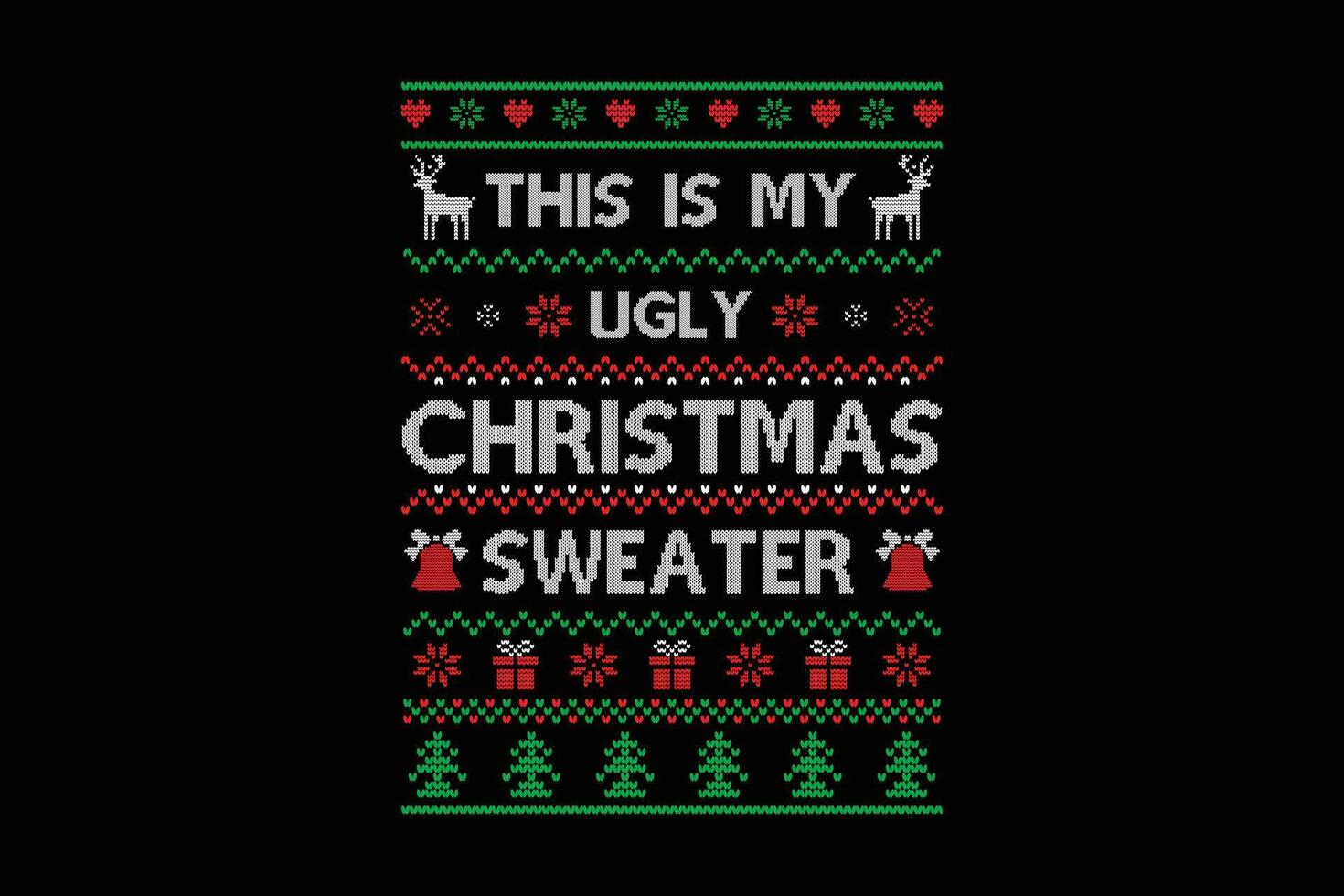diese ist meine hässlich Weihnachten Sweatshirt T-Shirt Vorlage vektor