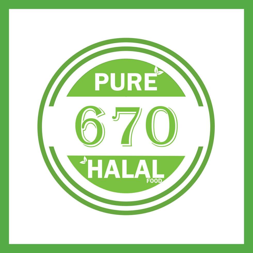 design med halal blad design 670 vektor