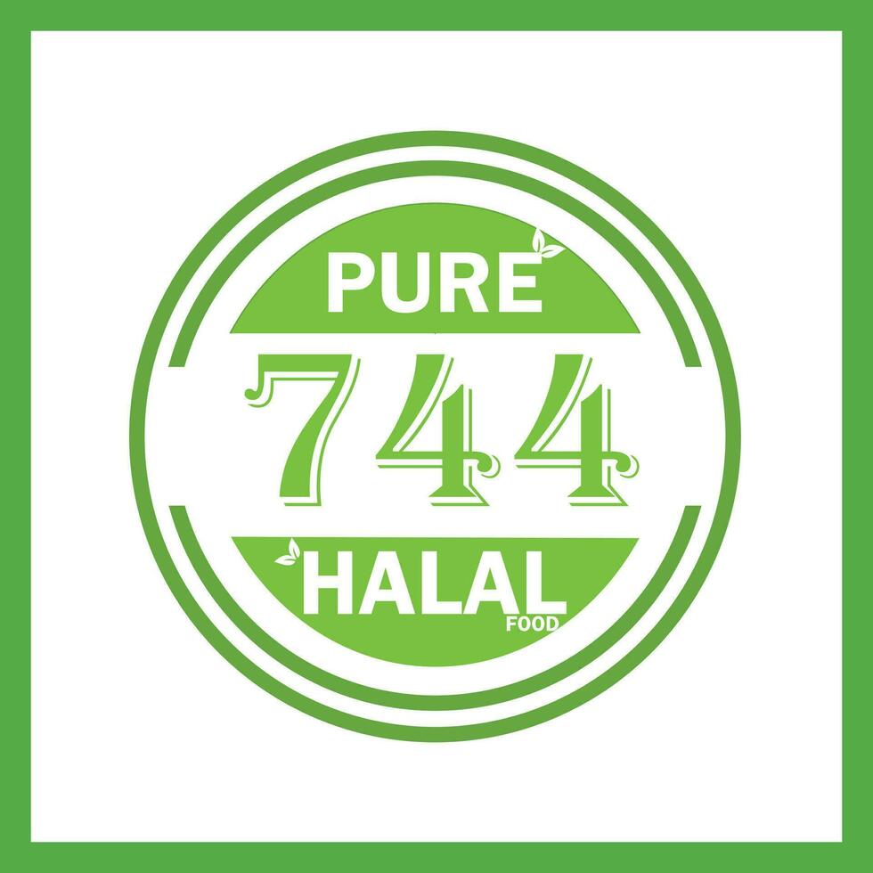 Design mit halal Blatt Design 744 vektor