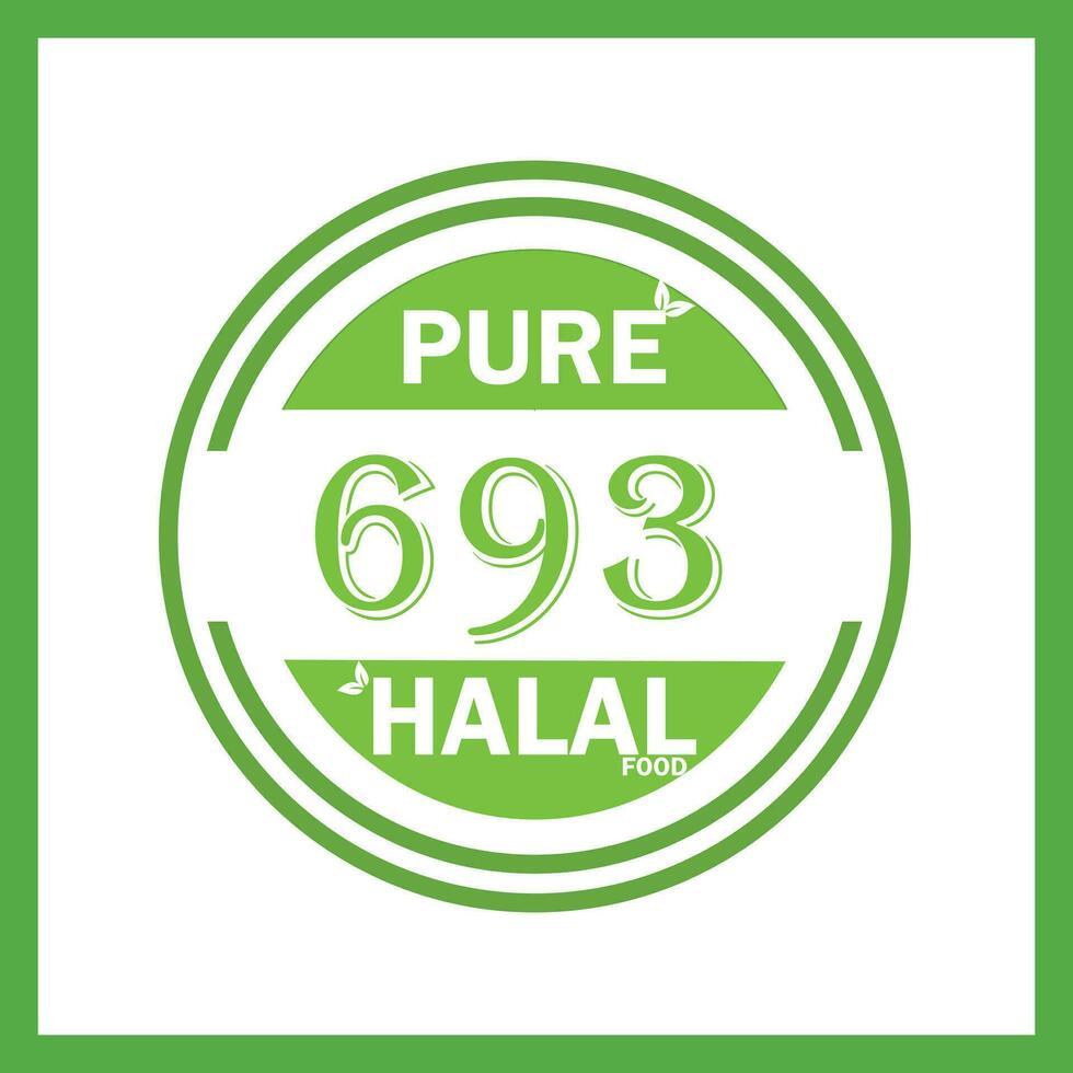 design med halal blad design 693 vektor