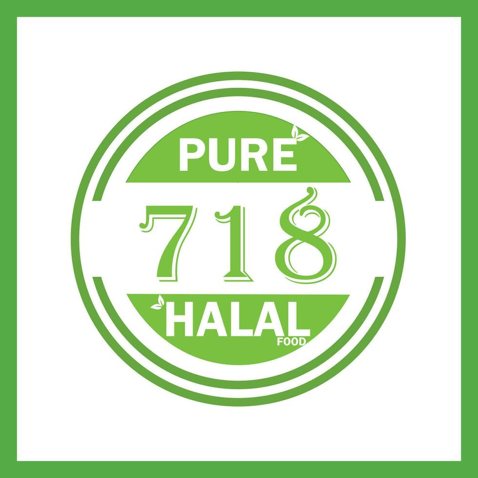 design med halal blad design 718 vektor