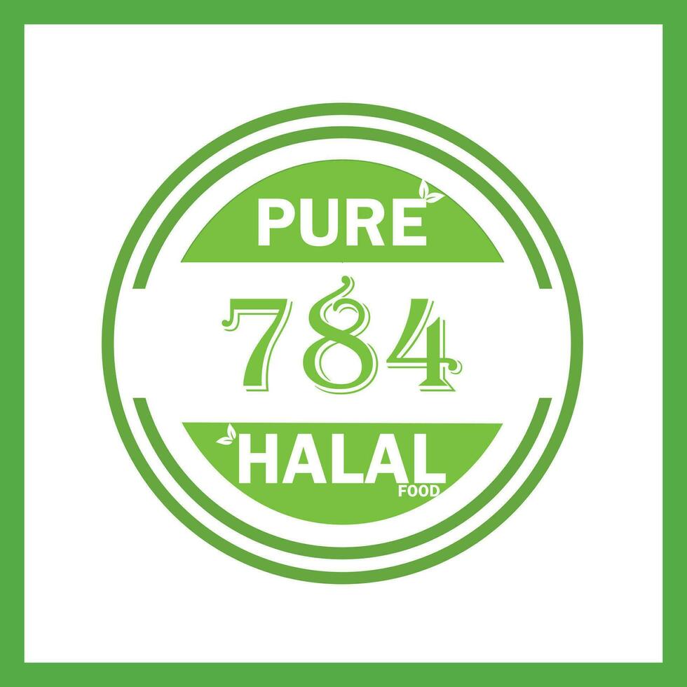 design med halal blad design 784 vektor