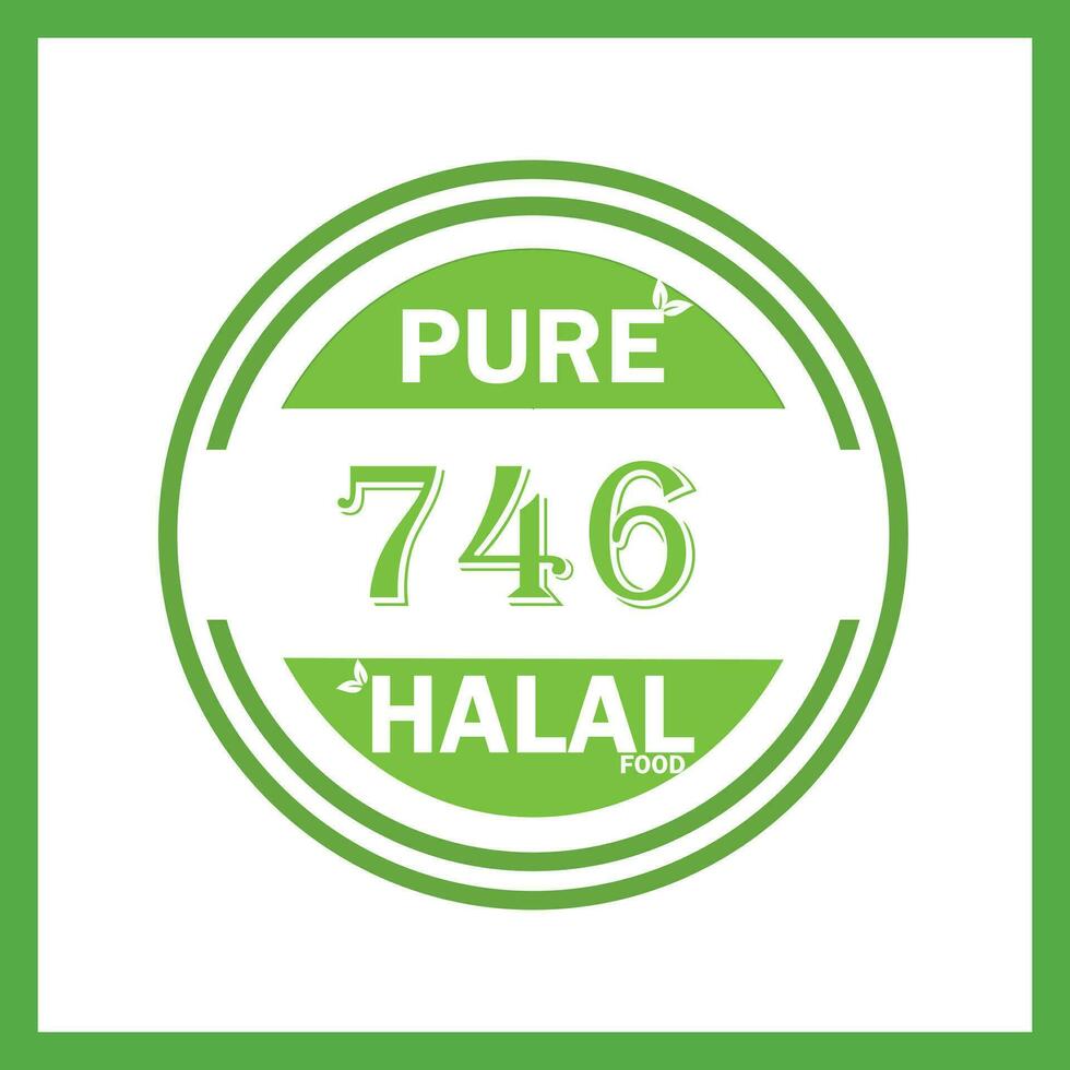 Design mit halal Blatt Design 746 vektor