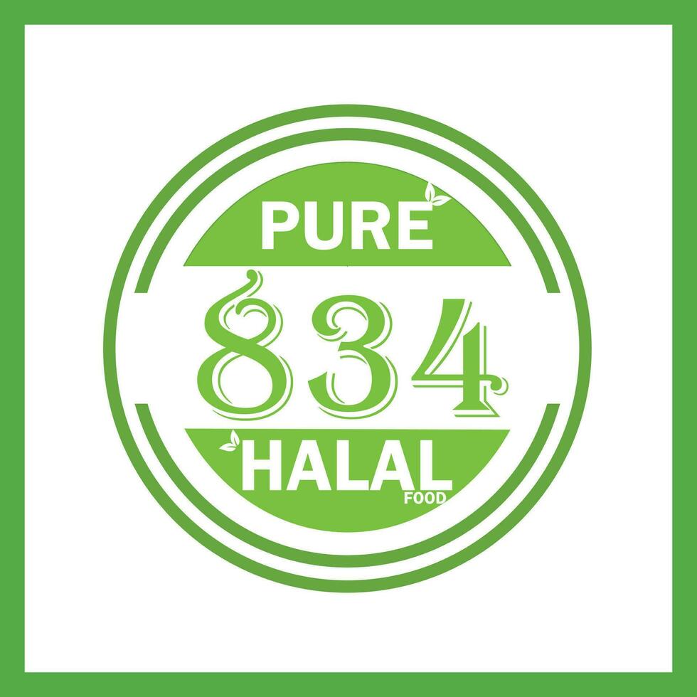 Design mit halal Blatt Design 834 vektor