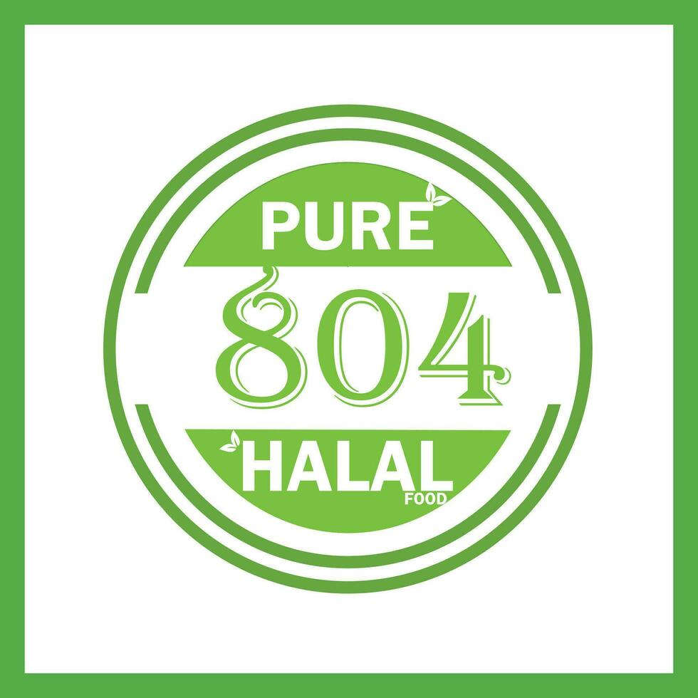 Design mit halal Blatt Design 804 vektor